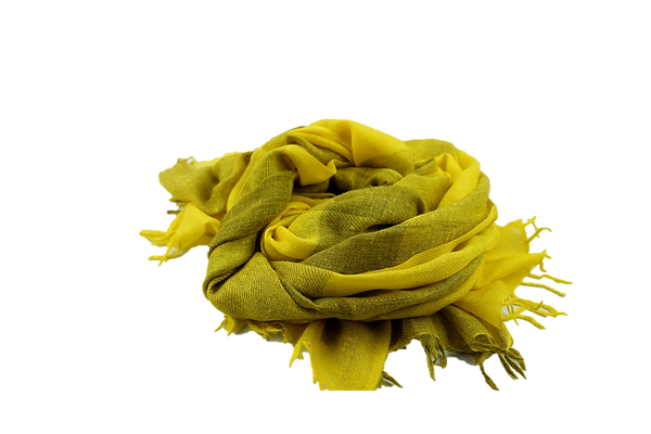 Angora wool stole shades of yellow on large checks warm and soft 