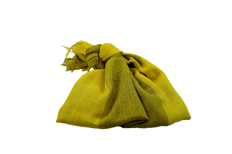 Angora wool stole shades of yellow on large checks warm and soft 