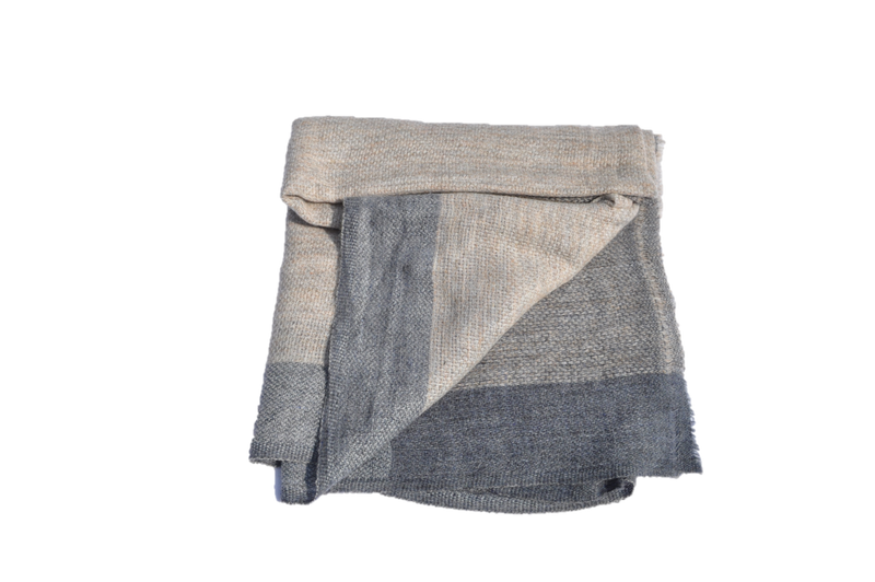 Nepalese thick and warm pashmina wool beige, grey